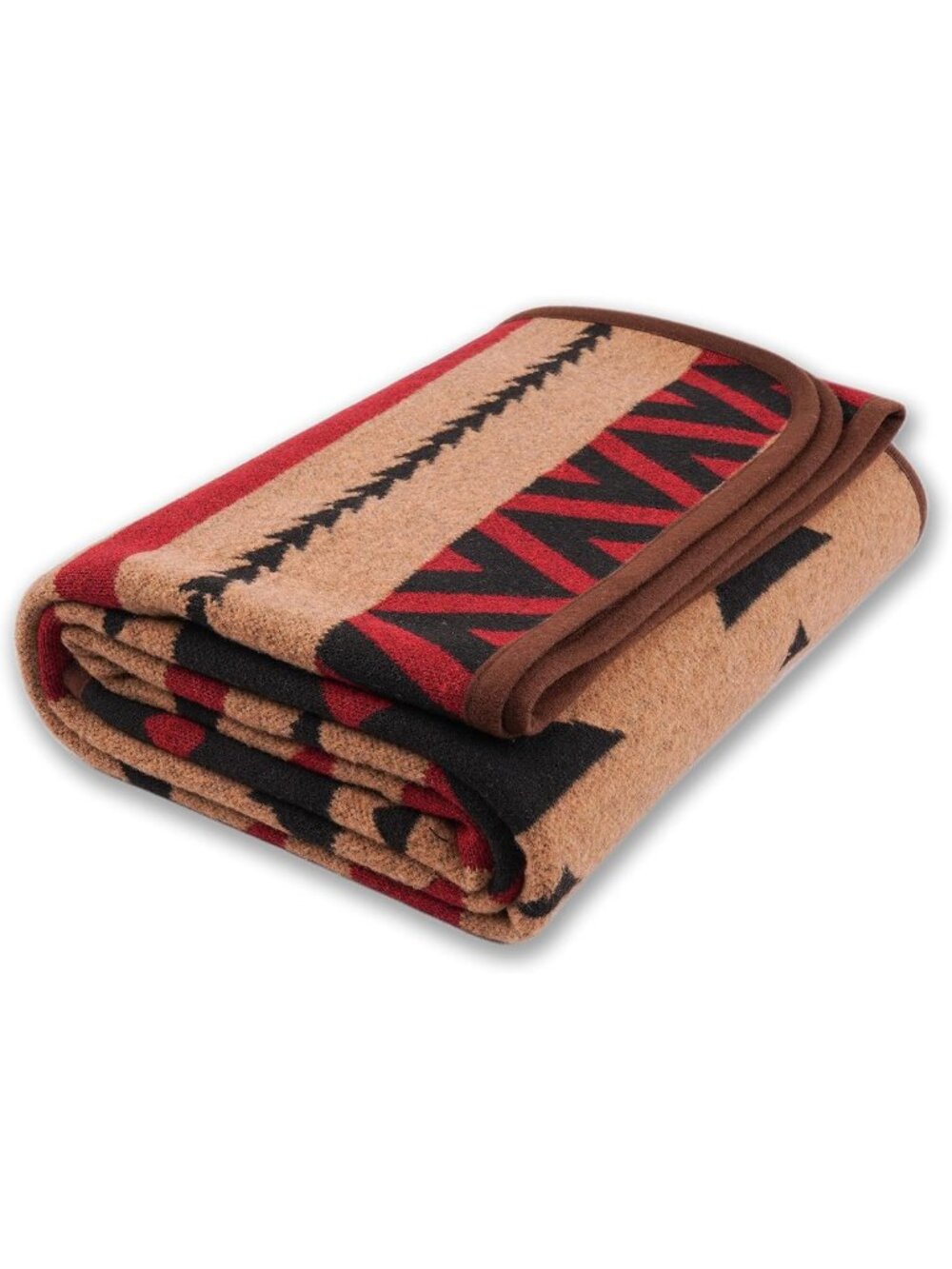 Cozy Merino Wool Camping Blanket, 87"x63", Soft Warmth for Outdoor Adventures